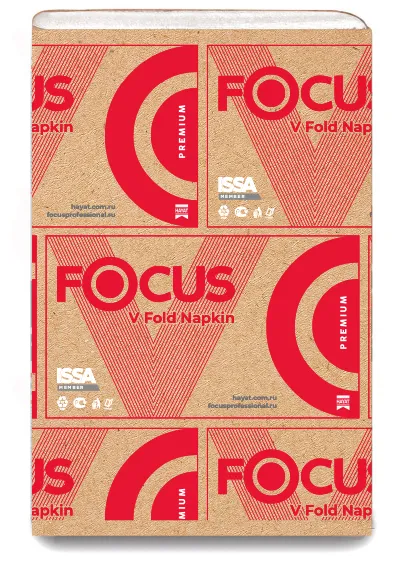 Бумажные салфетки для диспенсера Focus, 2 слоя, лист 23×17 см, 200 листов [15 шт]