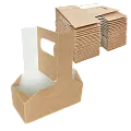 DE Cupholder Держатель картонный для 2-х стаканов - 50шт (7уп*кор) 