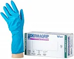Dermagrip латексные перчатки L - [25пар] голубые (10уп*кор) 