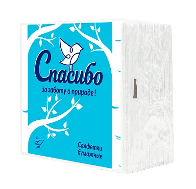 Бумажные салфетки Plushe Light белые, 1 слой, 22×22 см, 70 листов [20 шт]