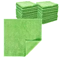 Салфетка из микрофибры зелёная 40×40 см, оверлок, 280 г/м² (200 шт/кор)