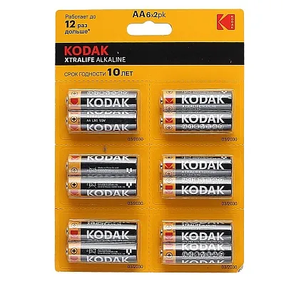 Батарейки АА - Kodak 12шт отрывные