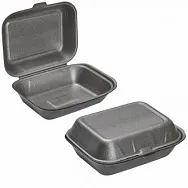 Ланч бокс Мини черный - [200шт] LBM вспененный 190х150х30