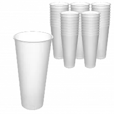 Стакан для bubble tea матовый 650 мл, PP, ВЗЛП, 10 шт (20 уп/кор)