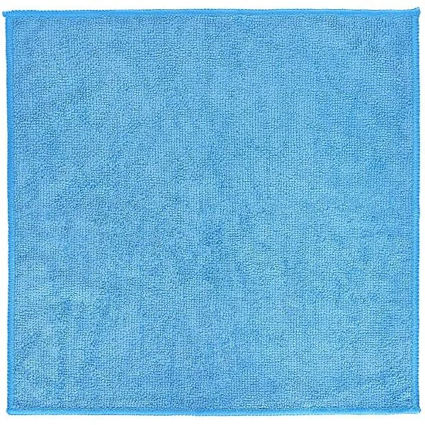 Салфетка из микрофибры голубая 30×30 см, оверлок, 220 г/м² (100 шт/кор)