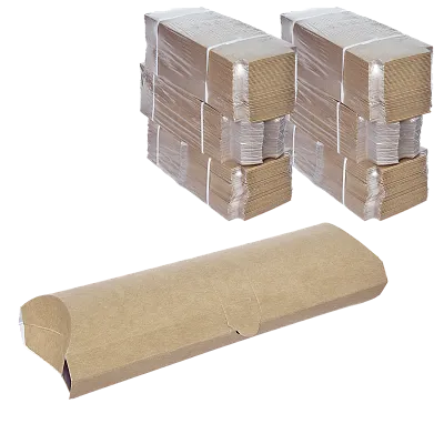 Контейнер для шаурмы крафт с отрывной лентой, 200×70×55 мм, DoECO Pillow, 50 шт (12 шт/кор)