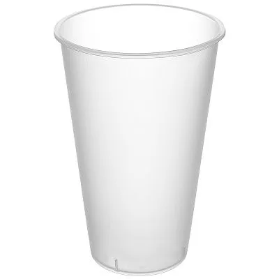 Стакан для bubble tea матовый 500 мл, PP, ВЗЛП, 20 шт (20 уп/кор)