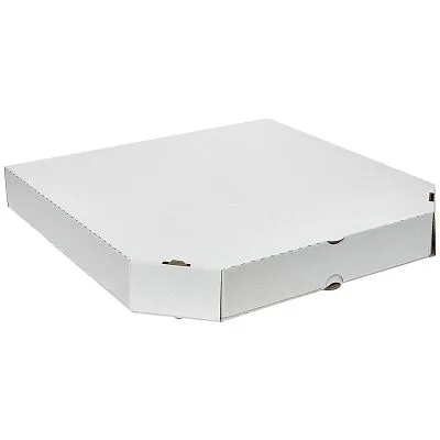 Коробка для пиццы 35×35 см белая / крафт, микрогофра [100 шт]