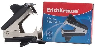 Антистеплер с фиксатором ErichKrause Elegance Classic, черный (в коробке по 1 шт.)