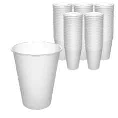 Стакан для bubble tea глянцевый 375 мл, PP, ВЗЛП, 25 шт (20 уп/кор)