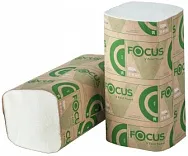FOCUS Полотенца бумажные V сложения 1 слой 250л - [15шт] лист 23х23см 