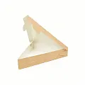 Контейнер для кусочка пиццы крафт, треугольный, DoECO Pie, 50 шт (12 шт/кор)