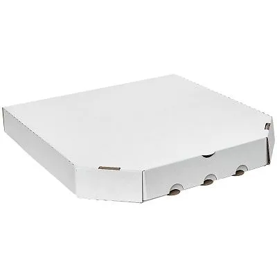 Коробка для пиццы 30×30 см белая / крафт, микрогофра [100 шт]