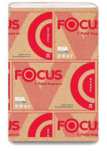 Бумажные салфетки для диспенсера Focus, 2 слоя, лист 23×17 см, 200 листов [15 шт]