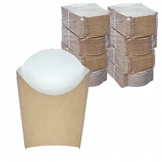 Коробка для картофеля фри крафт L, DoECO Fry, 50 шт (20 уп/кор)