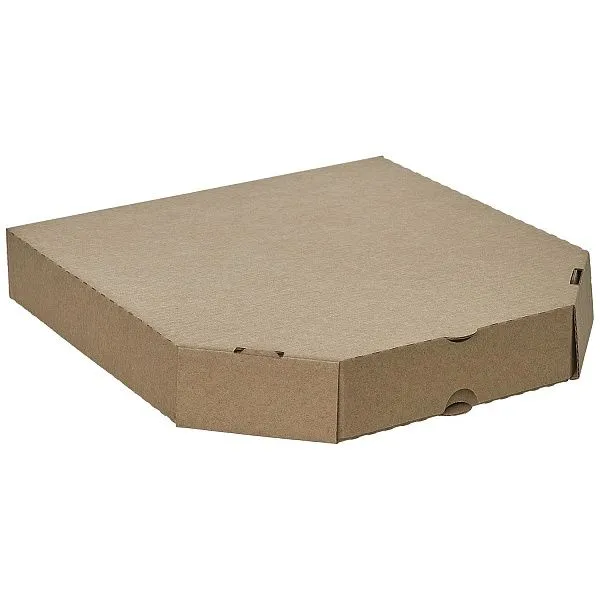 Коробка для пиццы 25×25 см крафт / крафт, микрогофра [100 шт]