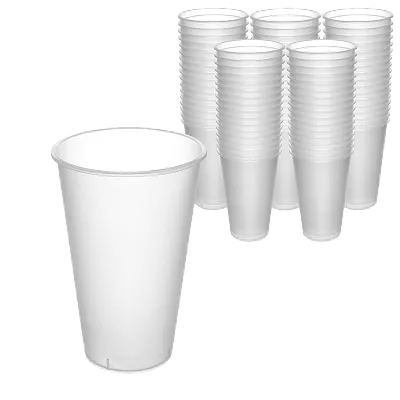 Стакан для bubble tea матовый 500 мл, PP, ВЗЛП, 20 шт (20 уп/кор)