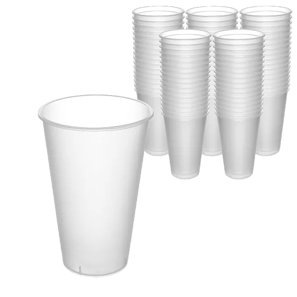 Стакан для bubble tea матовый 500 мл, PP, ВЗЛП, 20 шт (20 уп/кор)