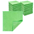 Микрофибра 30х30 - оверлок Зеленая 220гр (100шт*кор)
