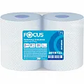 Бумажные полотенца в рулоне Focus голубые, 2 слоя, 350 м, лист 35×24 см [2 шт]