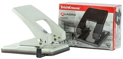 Дырокол ErichKrause Quadro Classic до 40 листов, черный (в коробке по 1 шт.)