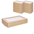 1EA OneBox коробка с окном 1000мл - 25шт крафт (10уп*кор) 120х200х40