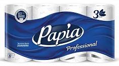 Туалетная бумага Papia ярко-белая, 3 слоя, 20 м [56 шт]