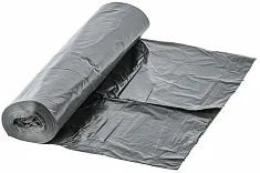 Мешки для мусора прочные 240 л чёрные, 10 шт в рулоне, 90×130 см, Tesgo (12 шт/кор)