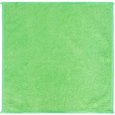 Салфетка из микрофибры зелёная 30×30 см, оверлок, 220 г/м² (100 шт/кор)