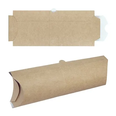 Контейнер для шаурмы крафт с отрывной лентой, 200×70×55 мм, DoECO Pillow, 50 шт (12 шт/кор)