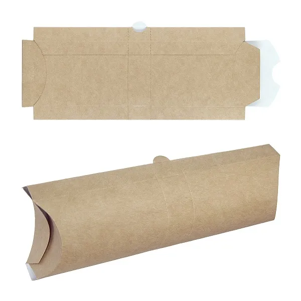Контейнер для шаурмы крафт с отрывной лентой, 200×70×55 мм, DoECO Pillow, 50 шт (12 шт/кор)