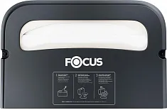 Диспенсер для покрытий на унитаз сложение 1/2, Focus чёрный