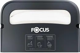 Диспенсер для покрытий на унитаз сложение 1/2, Focus чёрный