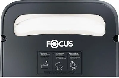 Диспенсер для покрытий на унитаз сложение 1/2, Focus чёрный