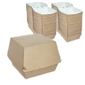 DE Burger коробка для бургера крафт XL - [150шт] 112х112х112