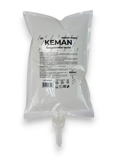 KEMAN аналог Tork 1л Жидкое мыло в картридже (6шт*кор)