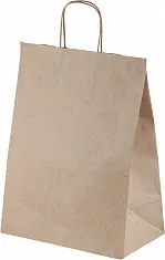Пакет бумажный с кручёными ручками 260×150×350 мм, 70 г/м² [200 шт]