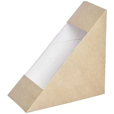 Контейнер для сэндвичей крафт 60 мм, DoECO Sandwich, 50 шт (16 шт/кор)