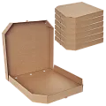 Коробка для пиццы 35х35 - [100шт] крафт / крафт микрогофра 