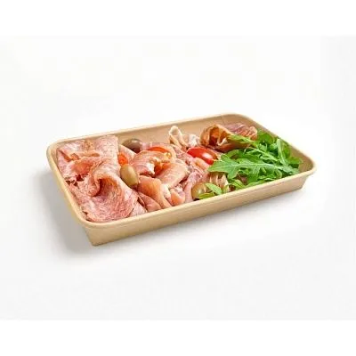 Спайка 1EA OnePlatter 350мл Лоток крафт - 25шт (22уп*кор)