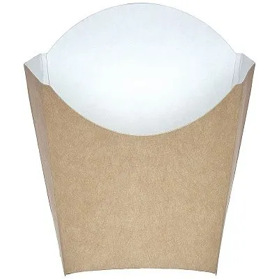 Коробка для картофеля фри крафт M, DoECO Fry, 50 шт (24 уп/кор)