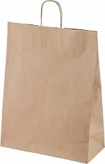 Пакет бумажный с кручёными ручками 220×120×250 мм, 70 г/м² [250 шт]