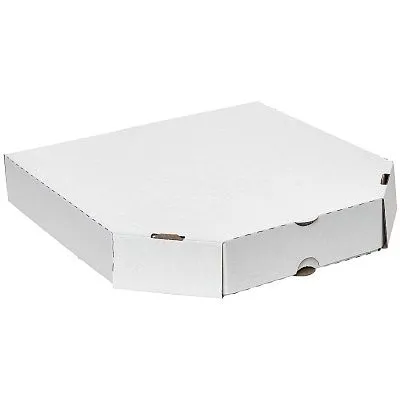 Коробка для пиццы 25×25 см белая / крафт, микрогофра [100 шт]