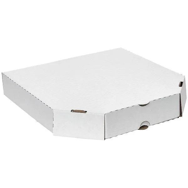 Коробка для пиццы 25×25 см белая / крафт, микрогофра [100 шт]