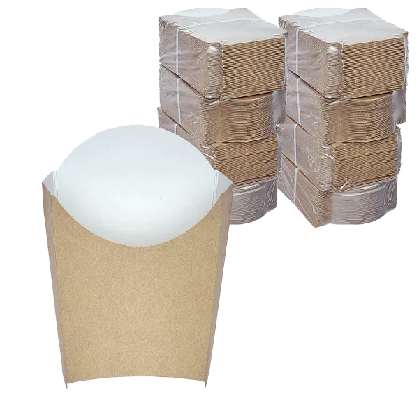 Коробка для картофеля фри крафт L, DoECO Fry, 50 шт (20 уп/кор)