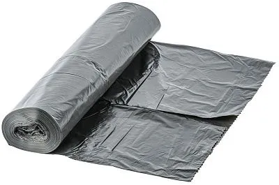 Мешки для мусора прочные 240 л чёрные, 10 шт в рулоне, 90×130 см, Tesgo (12 шт/кор)