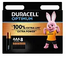 Батарейки ААА - Duracell Optimum LR03 8шт Высокопроизводительные Бельгия