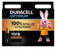 Батарейки ААА - Duracell Optimum LR03 8шт Высокопроизводительные Бельгия