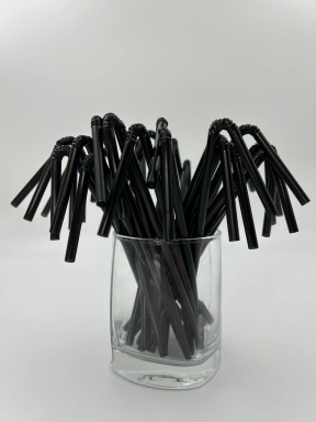 Трубочки с гофрой 5х240мм - 250шт черные (46уп*кор)