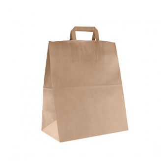 Пакет с плоскими ручками 320х200х370 - [200шт] бумажный 70гр 